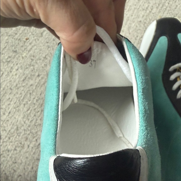 NWOT VINTAGE -Emilio Pucci Turquoise, Black and White Suede Low-Profile Sneakers - Picture 7 of 7